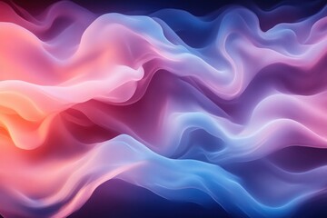 Fototapete - Soft Pastel Abstract Frame Background with Waves of Pink and Blue