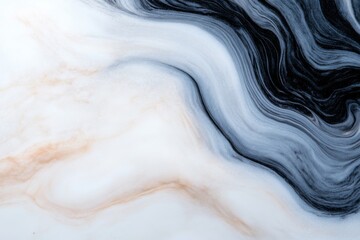 Aufkleber - Captivating black marble textures with swirling patterns blend seamlessly on a pristine white backdrop, ideal for modern print design and branding purposes