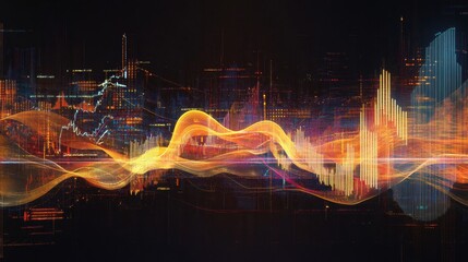 Poster - Glowing representation of international data flow and connectivity in modern digital networks
