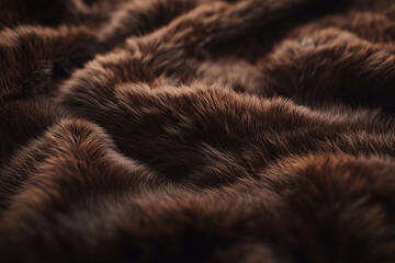 soft brown fur texture with wavy patterns and realistic details. close-up macro shot. design for bac
