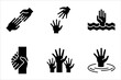 © Ainul - Helping hand icon set. Gesture, sign of help and hope. vector illustration on white background