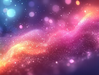 Fototapete - Dreamy Sparkling Background with Soft Pastel Colors and Bokeh Effect