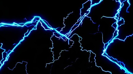 Aufkleber - Dynamic electric energy visual displayed in vibrant blue against a dark backdrop during a creative design process