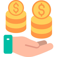 Sticker - Dollar coin Icon