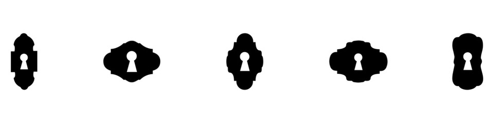 Keyhole icon. Door lock. Door key hole icon. Vector Illustration. EPS 10