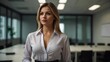 © lorav - Close-up portrait of businesswoman on office background, corporate businesswoman