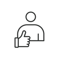 Customer trust, icon in line design. Customers trust, customer satisfaction, loyalty program, customer care, brand trust on white background vector. Customer trust editable stroke icon