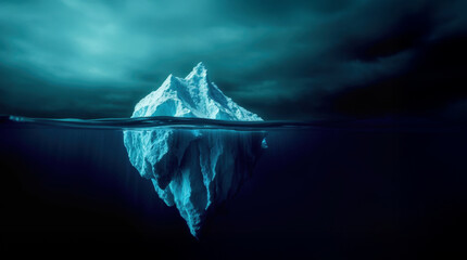 depiction of a surreal iceberg