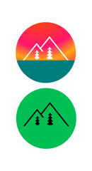 Wall Mural - Mountain Logo design for company use