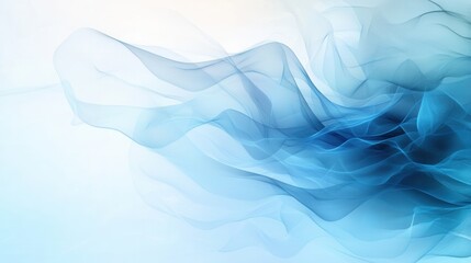 Wall Mural - A blue and white abstract background with wavy lines