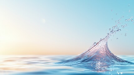 Wall Mural - a wave of water with bubbles coming out of it