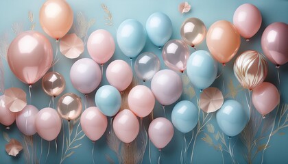 Wall Mural - colorful easter balloons