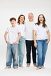 © Stefanie - Family portrait of mother and father with two teenage kids.