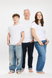 © Stefanie - Studio portrait of father with two teenage kids.