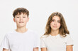 © Stefanie - Studio portrait of two teenage kids.