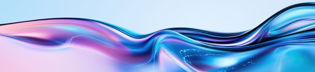 Fototapete - Abstract blue and purple flowing liquid wave design.