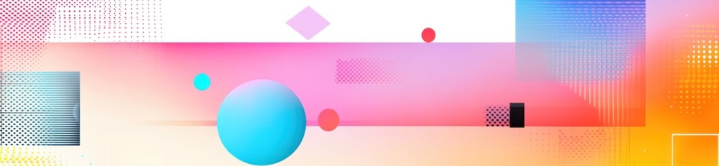 Poster - Abstract colorful shapes and gradients design.