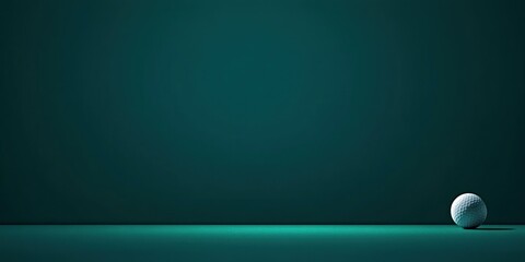 Poster - Teal room with a single sphere.