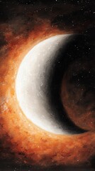Wall Mural - A painting of a black hole in the sky