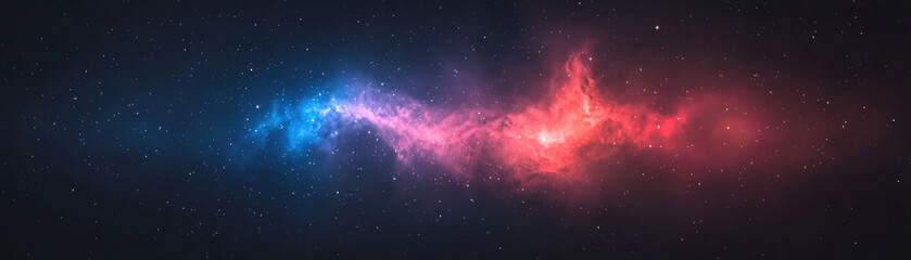 Wall Mural - Vibrant cosmic nebula showcasing brilliant colors in deep space.