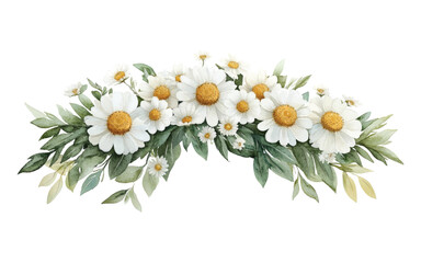 Wall Mural - A beautiful arrangement of white and yellow daisies 