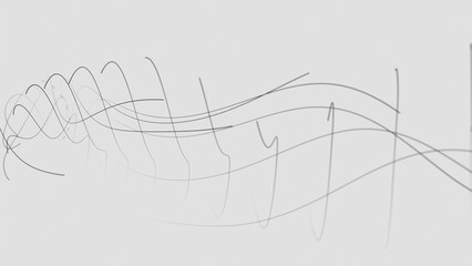 Poster - Minimalist Abstract Flowing Lines on White Background