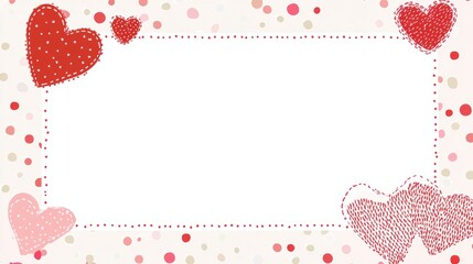 Valentine’s Day greeting card background template with heart shape