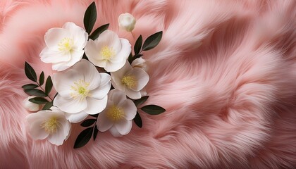 Wall Mural - pink magnolia flower