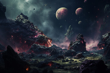 fantasy landscape with space for text