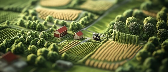 Poster - Technologydriven smart agriculture, advanced farming solutions with drones, sensors, and automated machinery for food production, ultrarealistic, HD resolution