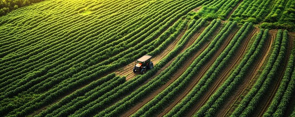 Poster - Smart agriculture with advanced technologydriven solutions for efficient food production, drones, sensors, automated machinery, highresolution, 4K quality