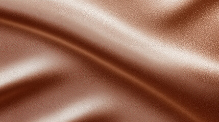 Poster - Luxurious, rich brown satin fabric with soft folds and gentle light reflections. Perfect for elegant design, fashion, and interior projects.