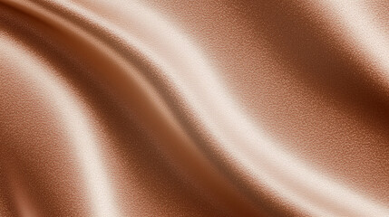 Poster - Luxurious, rich brown satin fabric with soft folds and gentle light reflections. Perfect for elegant design, fashion, and interior projects.