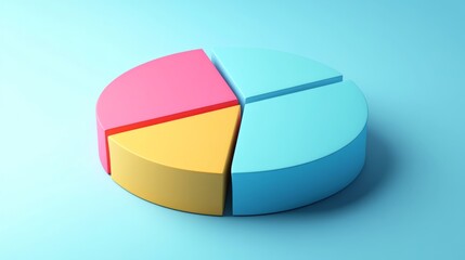 Poster - A creative D pie chart with animated effects, displaying vibrant colors and smooth transitions between segments, emphasizing the dynamic nature of financial analysis.