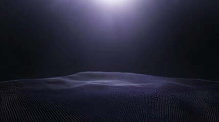 Aufkleber - An artistic interpretation of data technology. The futuristic, abstract background is dark, with a wave created from dots and lines connecting, giving the impression of a particle wave.