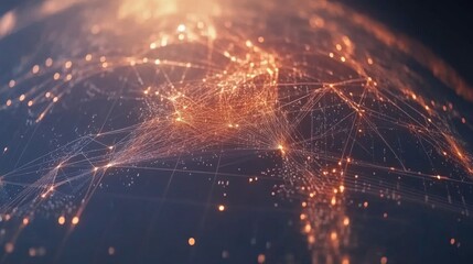 Leinwandbilder - A futuristic financial graph showcasing investment trends, with glowing data points and smooth animations, representing innovation in business analytics.