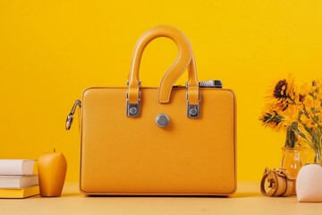 Poster - A clean and modern depiction of a question mark and briefcase, symbolizing job interviews, in a minimalist style