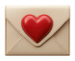 © STOCK IMAGES STALL - Love letter envelope with heart design for Valentine's Day on a transparent background