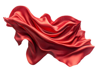 Canvas Print - flowing red fabric with elegant draping shapes