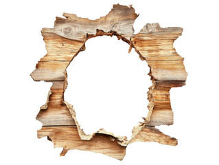 Wall Mural - wooden frame with rustic texture and natural edges