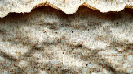 Poster - Textured linen fabric with natural, rustic appearance, featuring subtle imperfections and wavy edge. Ideal for eco friendly design projects and backgrounds