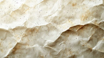 Poster - Crumpled textured paper background with speckles and stains, ideal for eco friendly designs and crafts. Perfect for artistic projects and natural aesthetics
