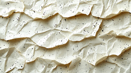 Poster - Crumpled textured paper with speckled pattern, ideal for backgrounds and crafts. This eco friendly material adds unique touch to any project