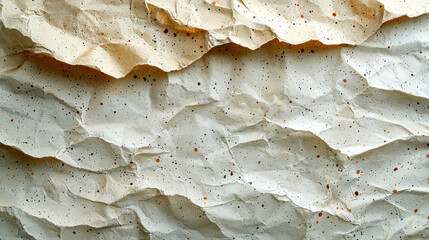 Aufkleber - Crumpled textured paper with speckles in neutral tones, ideal for backgrounds or crafts. unique grain adds depth and character to any project