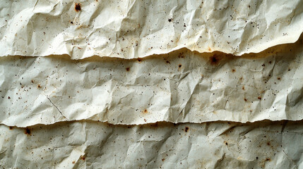 Aufkleber - Crumpled textured paper with brown stains and natural, rustic appearance. Ideal for backgrounds or artistic projects, showcasing eco friendly aesthetic