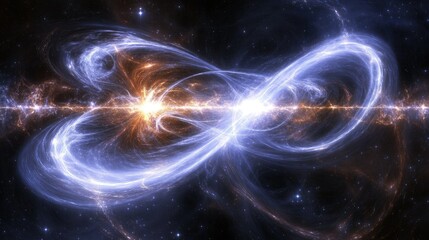 Wall Mural - Cosmic Energy Patterns in a Stellar Landscape