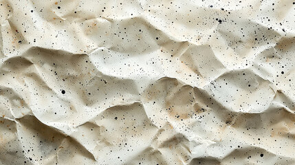 Poster - Crumpled textured paper with speckles, ideal for backgrounds and crafts. This eco friendly material adds unique touch to designs and projects