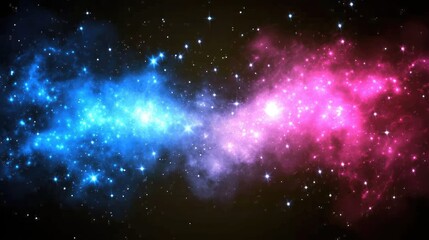 Wall Mural - Cosmic swirl of blue and pink stardust in space