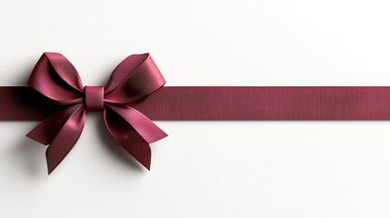 Wall Mural - beautiful red satin ribbon tied into bow, perfect for gift wrapping or decoration. elegant design adds touch of sophistication to any present or event