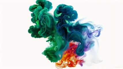 Wall Mural - background olate smoke image white colorful vibrant graphic swirl red splatter explode dust energy fantasy shade creative stream wallpaper coloured fly glowing magic background smoke explosion